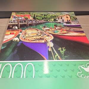 Vibrant Purple and Red Boat 1000 Piece Jigsaw Puzzle, Brand New, Lake Garda